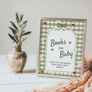 Love Bug Books for Baby Shower Sign