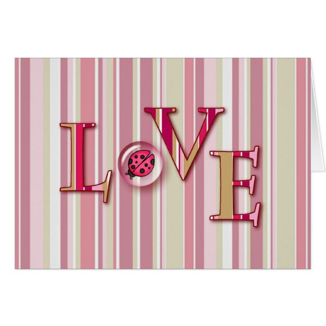 LOVE BUG BUBBLE & STRIPES by SHARON SHARPE (Front Horizontal)