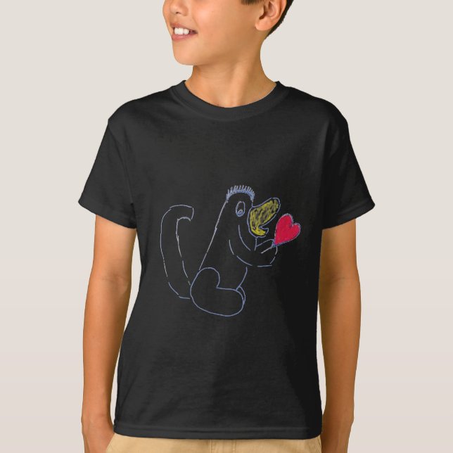 Love Bug Children's Black T-shirt (Front)
