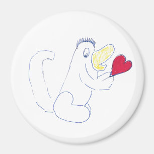 Love Bug Circle Magnet