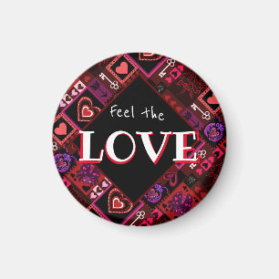 Love Bug & Cute Hearts Pattern Magnet