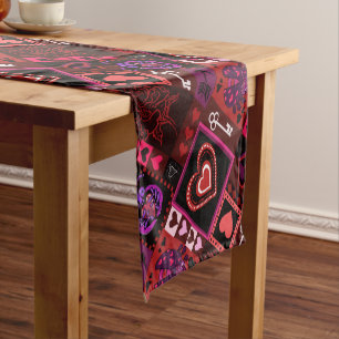 Love Bug & Cute Hearts Pattern Short Table Runner
