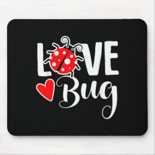 Love Bug Cute Valentines Day Party Ladybug Mouse Pad