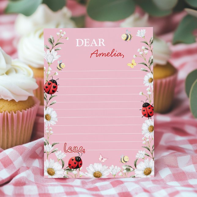 Love Bug Daisy Time Capsule Note Message Card (Creator Uploaded)