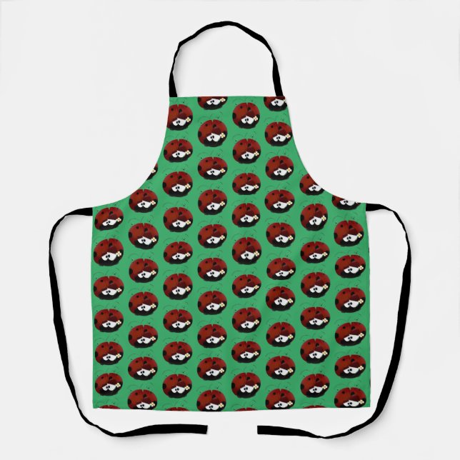 Love Bug Ladybug, Cute Cartoon Valentine’s Day Apron (Front)