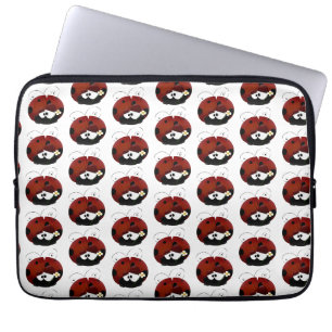 Love Bug Ladybug, Cute Cartoon Valentine’s Day Laptop Sleeve