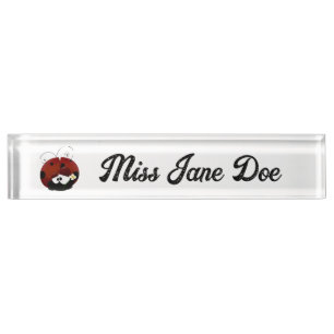 Love Bug Ladybug, Cute Cartoon Valentine’s Day Nameplate