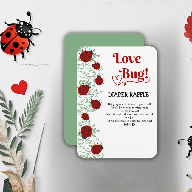 Love Bug Minimalist Baby Shower Enclosure Card (Creator Uploaded)