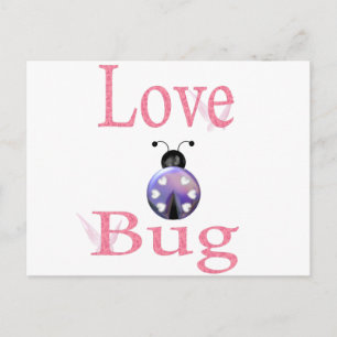 love bug purple postcard