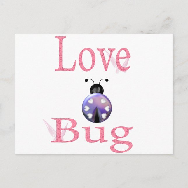 love bug purple postcard (Front)