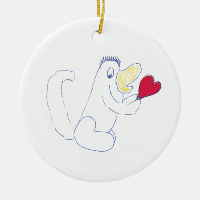 Love Bug Round Ornament (Front)