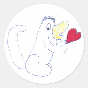 Love Bug Round Sticker