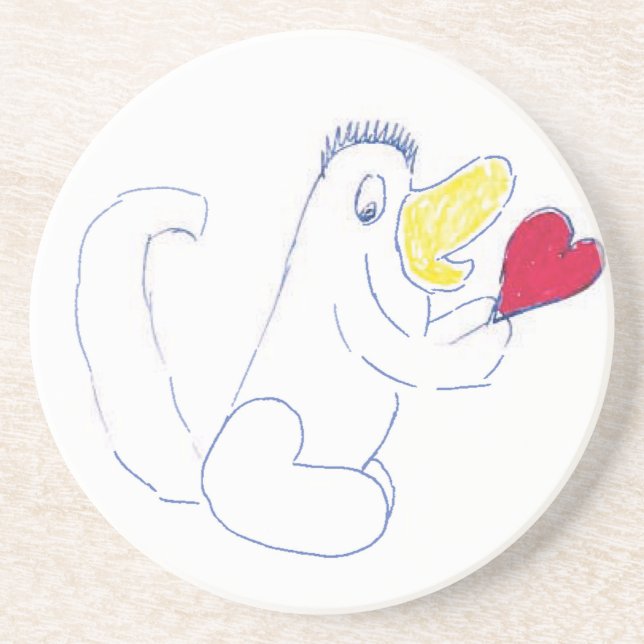 Love Bug Sandstone Coaster (Front)