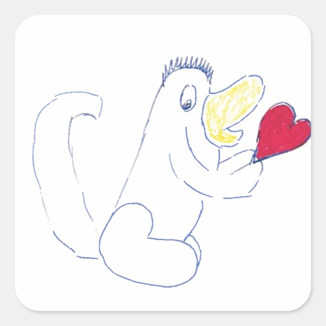 Love Bug Square Sticker (Front)