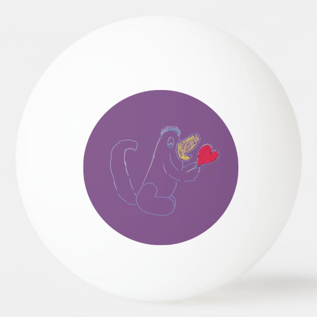 Love Bug Three Star ping Pong Ball (Front)