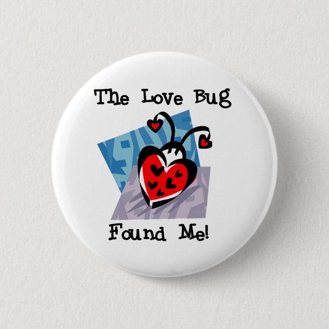 Love Bug Valentine Tshirts and Gifts 6 Cm Round Badge (Front)