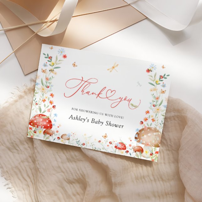 Love Bug Wildflower Baby Shower Thank You (Creator Uploaded)