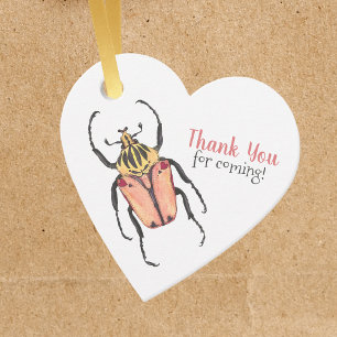 Love Bugs Beetles Thank You Favour Tags