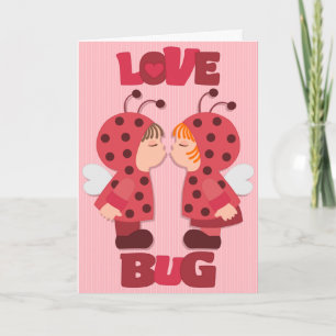 Love Bugs Beetles Valentine's Card