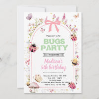 Love bugs birthday party invitation
