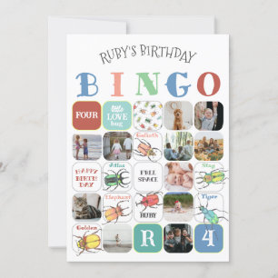 Love Bugs Party Bingo Game Card (version 2)