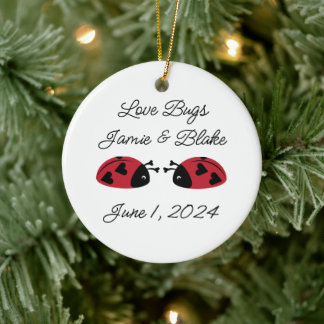 Love Bugs, Personalise Ceramic Ornament