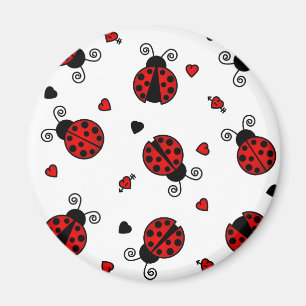 Love Bugs Red Ladybugs Magnet