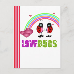Love bugs Valentine's Day Postcard