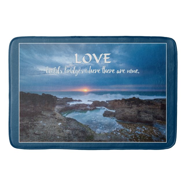 Love Builds Bridges bath mats (Front)