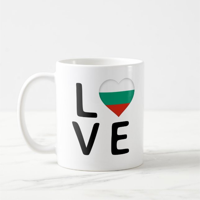Love - Bulgaria Flag Coffee Mug (Left)