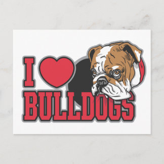 Love Bulldogs Postcard
