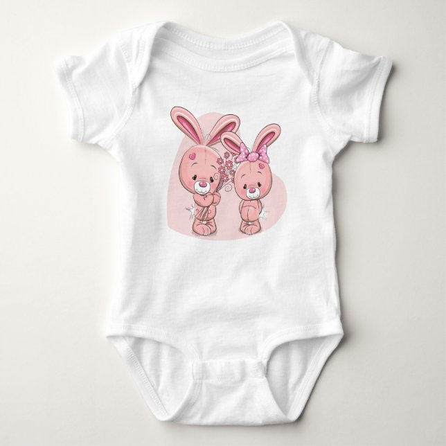Love Bunnies Baby Bodysuit (Front)