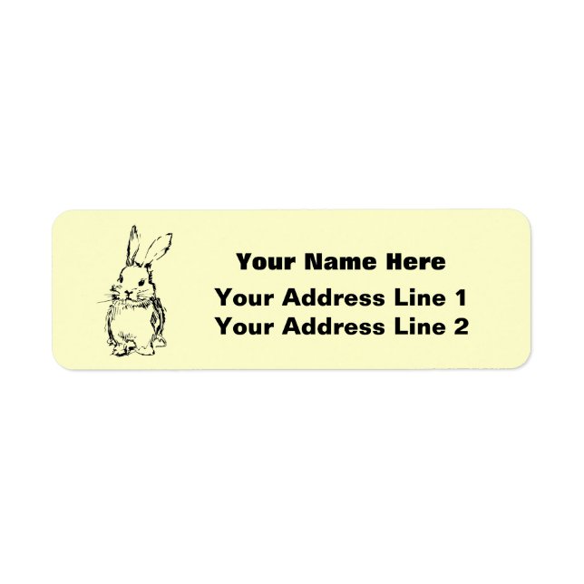Love Bunnies (customisable) Return Address Label (Front)