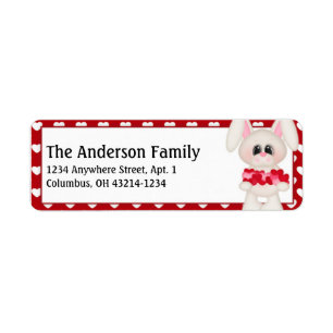 Love Bunnies Valentine's Day Address Labels d2