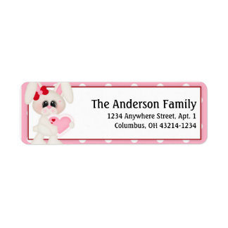Love Bunnies Valentine's Day Address Labels d5