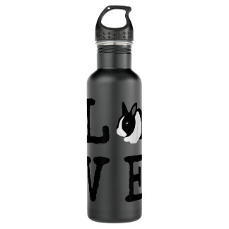 Love Bunny Animal Dutch Rabbit  710 Ml Water Bottle