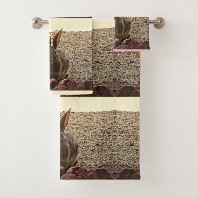 "Love Bunny" Bathroom Towel Set (Insitu)
