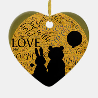 Love bunny ceramic tree decoration