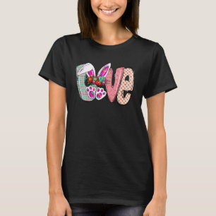 Love Bunny Easter Eggs Hunting Colorful Bunny Rabb T-Shirt