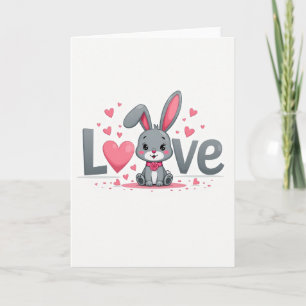 Love Bunny Hearts Card