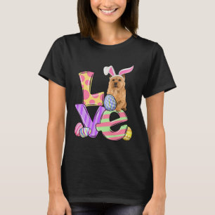 LOVE Bunny Norwich Terrier Dog Easter Eggs Easter  T-Shirt