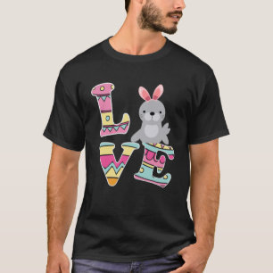 Love Bunny Sea Lion Eggs Hunting Happy Easter Day T-Shirt