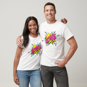 Love Burst Comic Speech Bubble T-Shirt