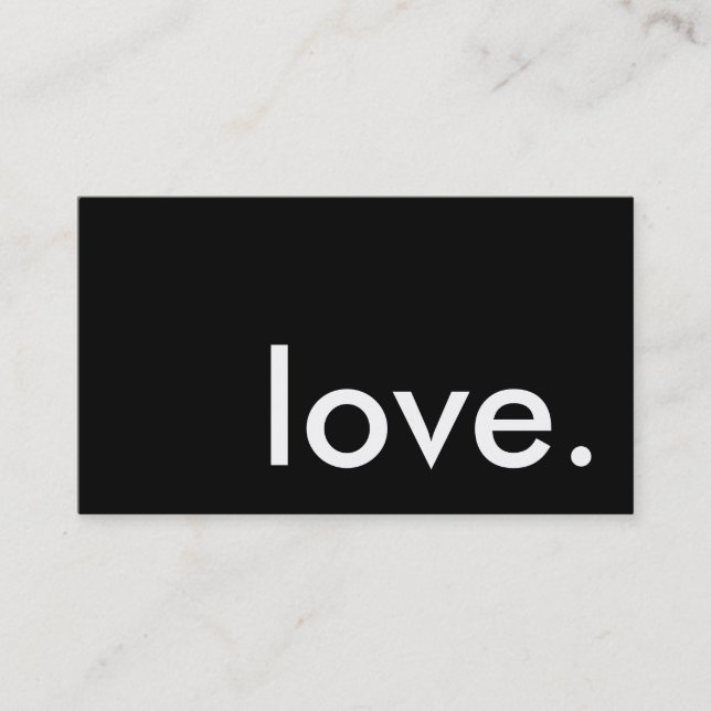 love. business card (Front)