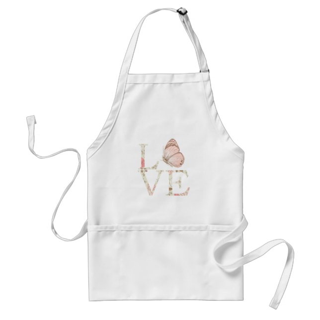 Love Butterfly Floral Standard Apron (Front)