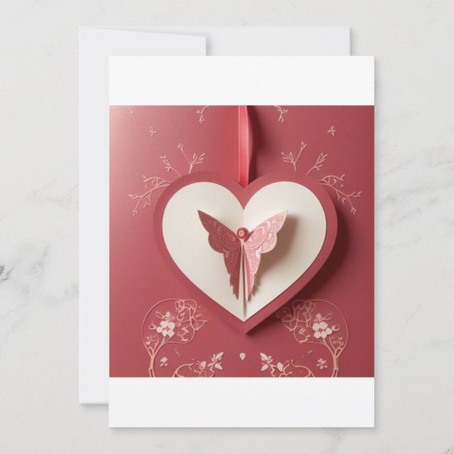 Love butterfly invitation (Back)