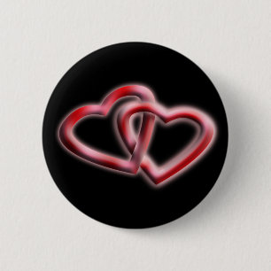 Love Button Two Hearts Intertwined Forever