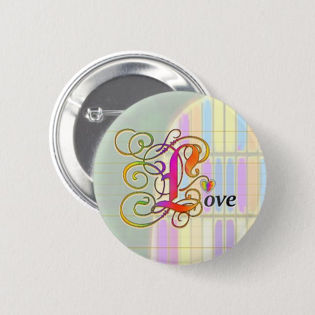 Love Button with Stained Glass Window (Front & Back)