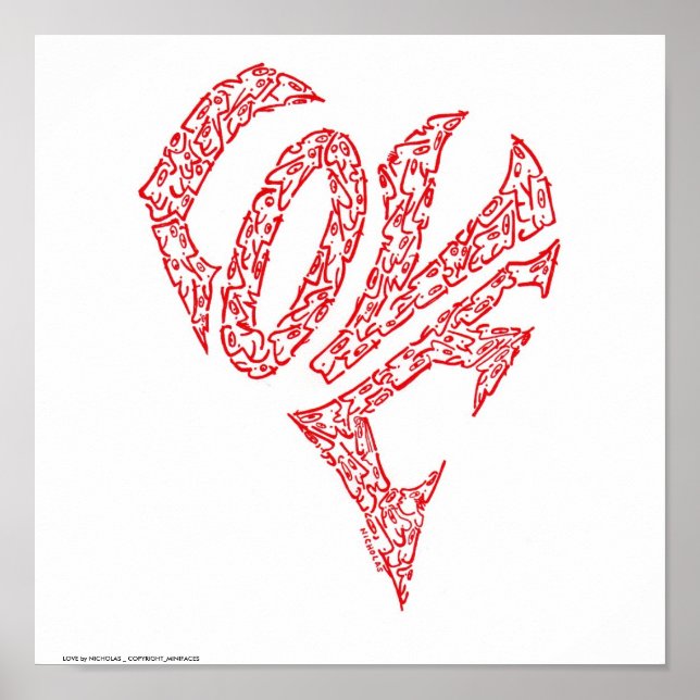 LOVE by NICHOLAS _ COPYRIGHT_MINIFACES Poster (Front)