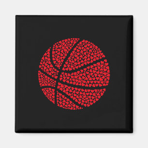 Love Bysketbyll Coach Player Hearts Girls Valentin Magnet